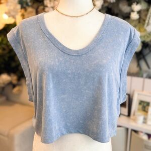 FP Movement by Free People Blue Cropped Top